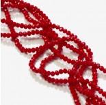 Zdjęcie - Kryształki oponki fasetowane full red 3x4mm